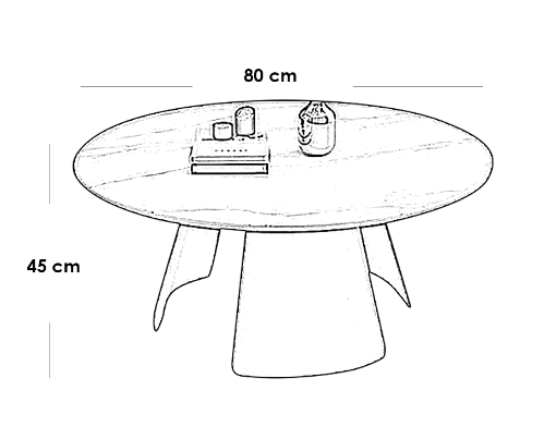 Iron, MDF and Marble wood Coffee Table Black and White - 80x80x45 cm