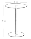 Iron and Glass Side Table Silver - 35x35x55 cm