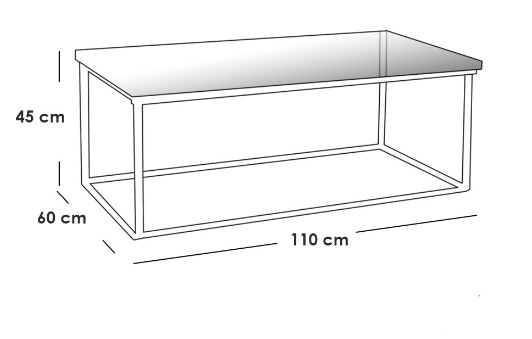 Coffee Table 110×60×45 cm - Black