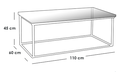 Coffee Table 110×60×45 cm - Black