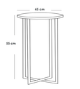 Side Table 45×55 cm - Black & White