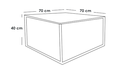 Coffee Table 70×70×40 cm - Black & White