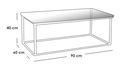 Coffee Table 90×60×40 cm - Gold