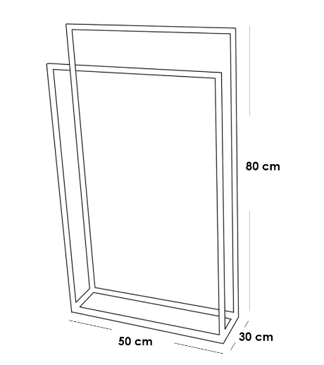 Towel Hanger 30x50x80 cm - Gold 