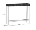 Console 90×35×130 cm - Black 