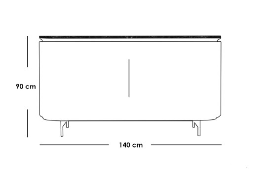 Console 90×40×140 cm - White 