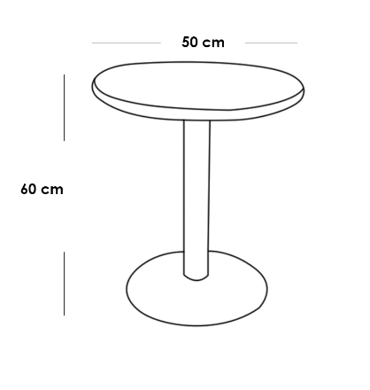 Metal and Marble Wood Side Table Gold and White - 50x60 cm