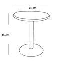 Metal Side Table Black - 35x55 cm