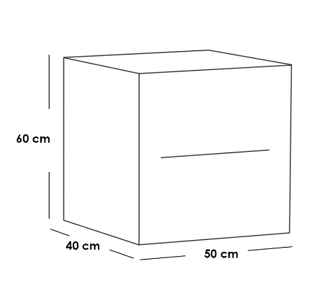 Bedside Table 50x40x60 cm - Black 