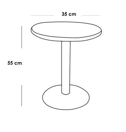 Engineered Wood Side Table Brown - 35x55 cm