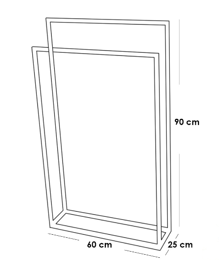 Towel Hanger 60x25x90 cm - Black