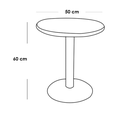 Metal Side Table Black - 50x60 cm