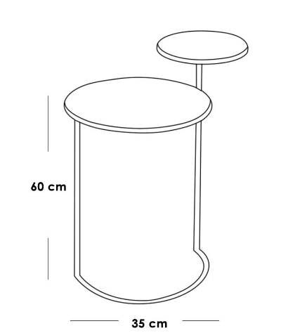 Side Table 35x60 cm - Multi color 