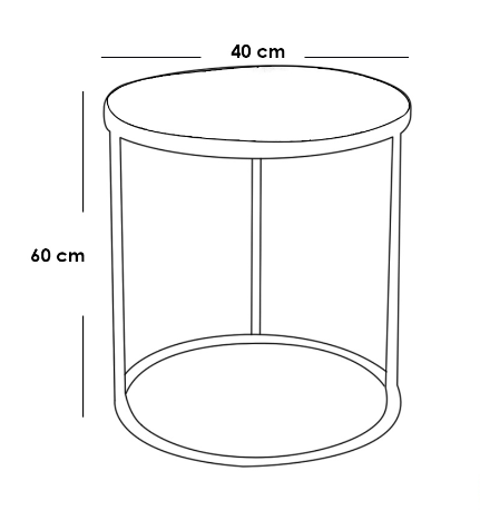 Metal and Engineered Wood Side Tables Set 3 pieces - Black