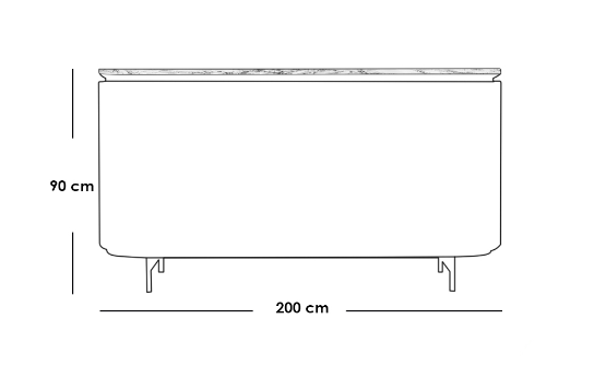 Console 90×40×200 cm - Beige