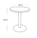 Metal Side Table White - 35x55 cm