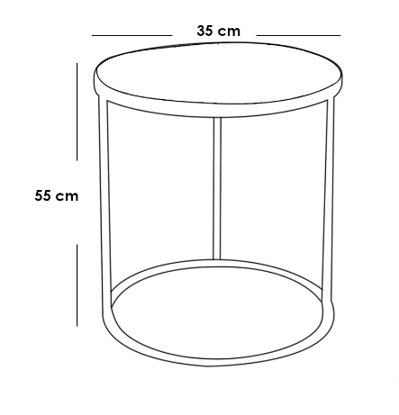 Engineered Wood Side Table Black and Grey - 35x35x55 cm