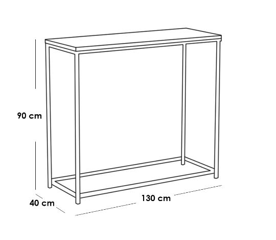 Console 90×130×40 cm - Gold 