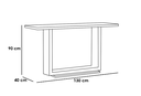 Console 90×130×40 cm - White & Gold