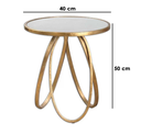 Side Table 50×40 cm - Gold 