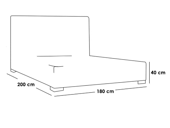 MDF Wood & Sackcloth Super King Bed - Beige