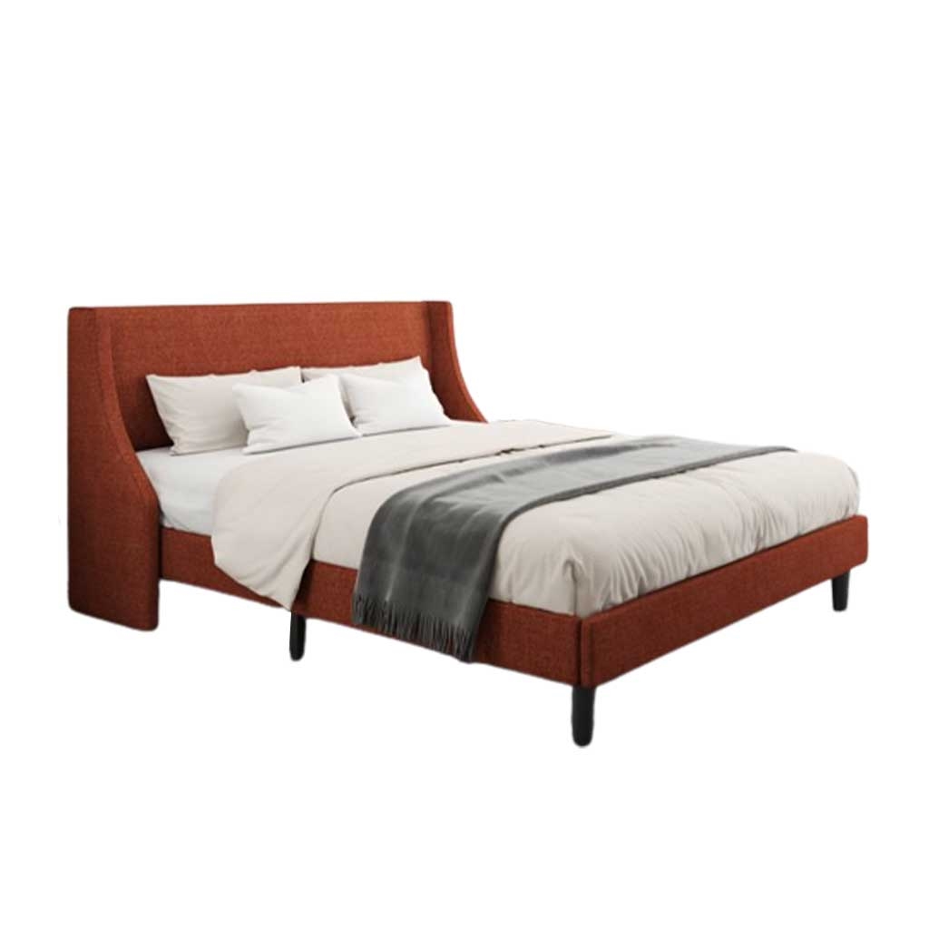 Swedish MDF and burlap Bed  - Orange & Black