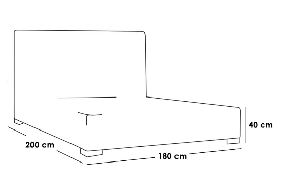 Swedish MDF and burlap Bed  - Orange & Black