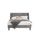 Swedish MDF and burlap Bed - Grey & Black