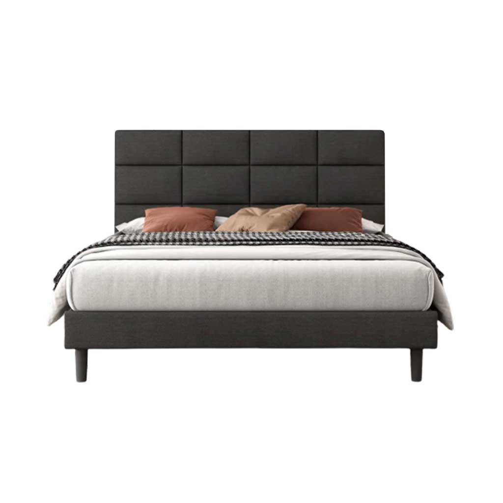 Swedish MDF and burlap Bed  - Grey