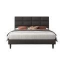 Swedish MDF and burlap Bed  - Grey