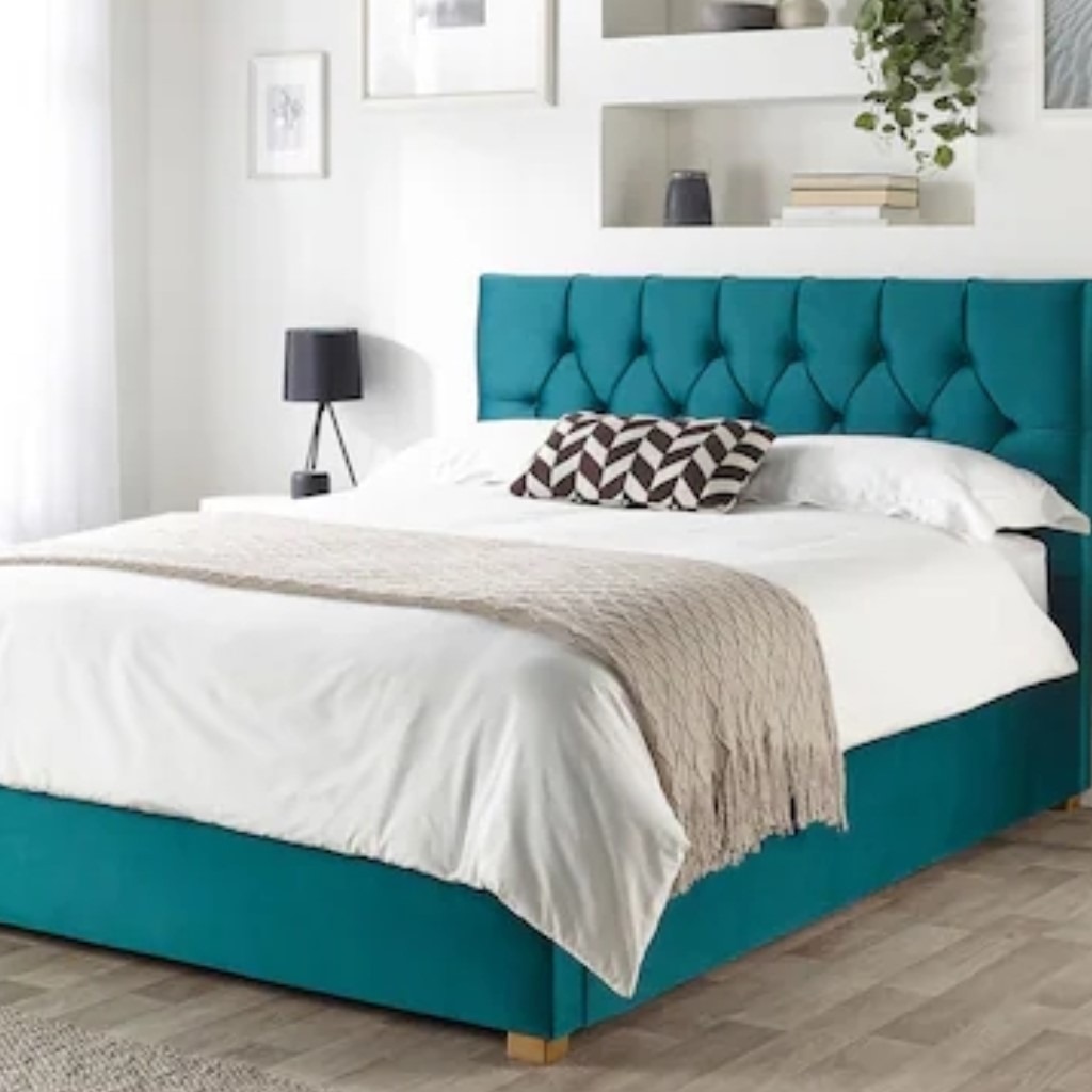 Swedish Wood and Linen Bed - Multi color