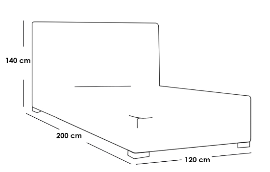 Swedish Wood and Linen Bed - Muti color