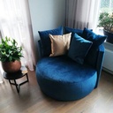 Swedish wood and velvet Side Chair 