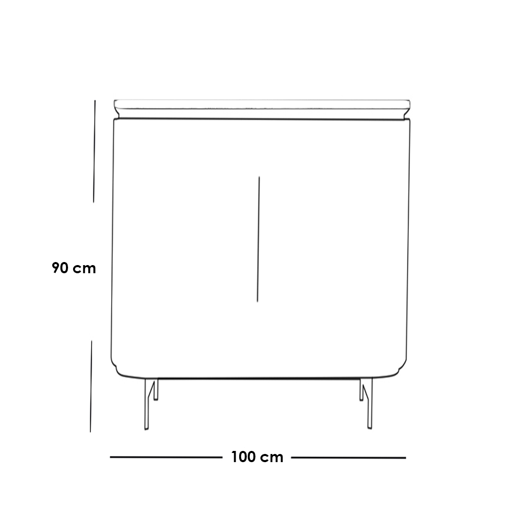 MDF Coffer corners - 90x45x100 cm