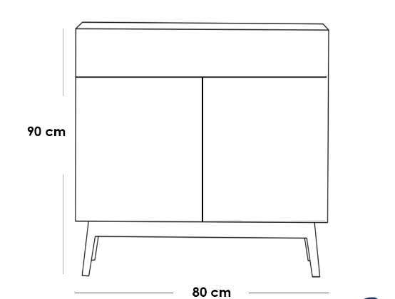 MDF Coffer corners Beige - 90x40x80 cm