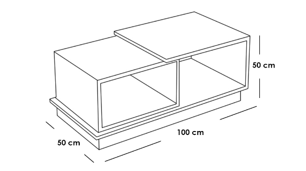 Center Table 50×50×100 cm 