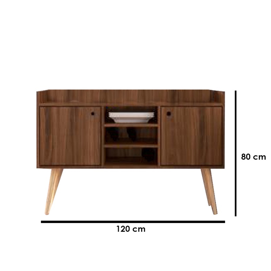 Wood counter and MDF Coffee corners Brown and beige