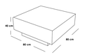 Coffee Table 80×80×40 cm - Brown