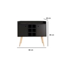 Wood counter and MDF Coffee corners Black and beige - 80x40x80 cm