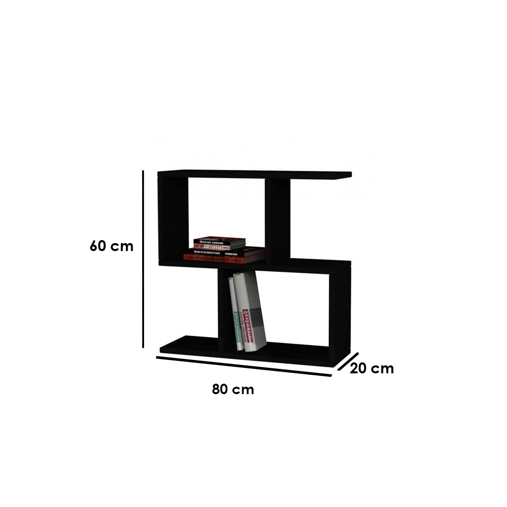 MDF Side table Black - 60x20x80 cm