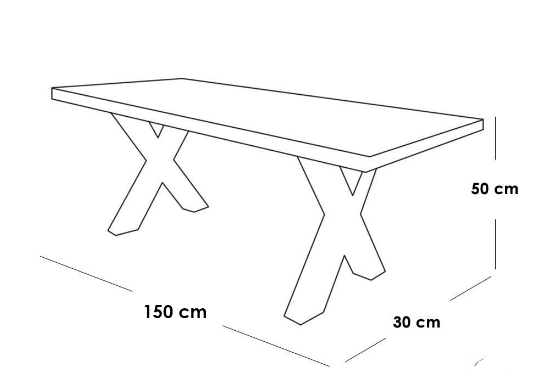 MDF TV Table White & Brown - 150x30x50 cm