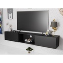 Natural Particle Board TV Table Black - 180x30x30 cm