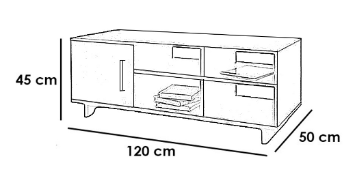 MDF Coffee Table Brown - 45x50x120 cm