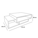 Center Table 43×110×55 cm - Begie & White