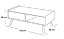 Coffee Table 100×50×40 cm 