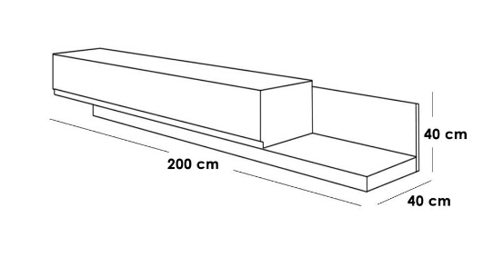 MDF TV Table Brown & Black
