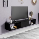 Natural Particle Board TV Table White - 180x30x35 cm