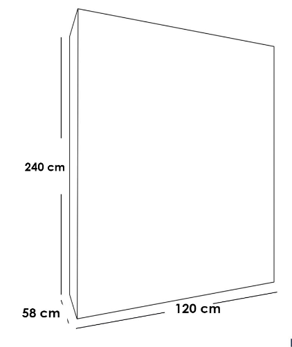 MDF Dressing Black - 120x240x55 cm