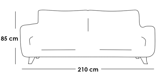 Swedish wood and velvet 3 Seaters Sofa - Brown