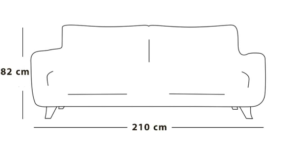 Swedish wood and velvet 3 Seaters Sofa - Beige